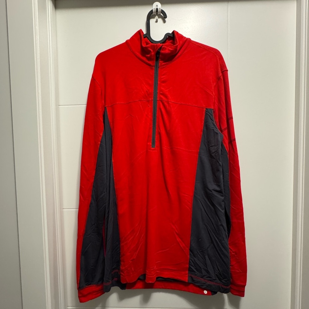 Lululemon Men’s Red Half-Zip Long Sleeve